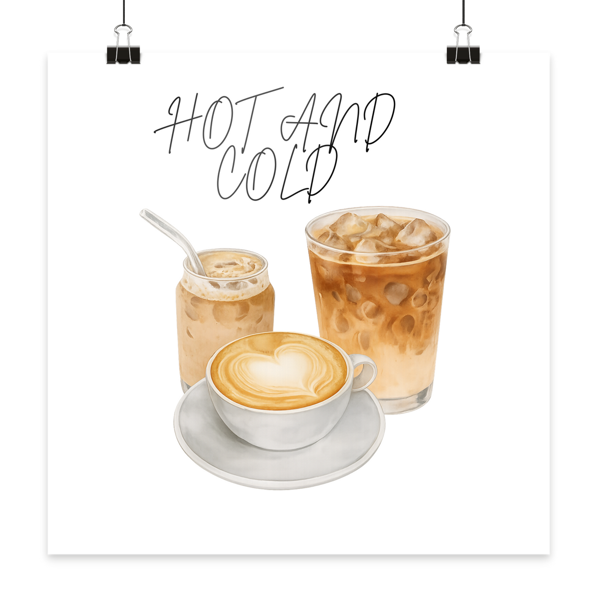 HOT AND COLD - Poster 60x60