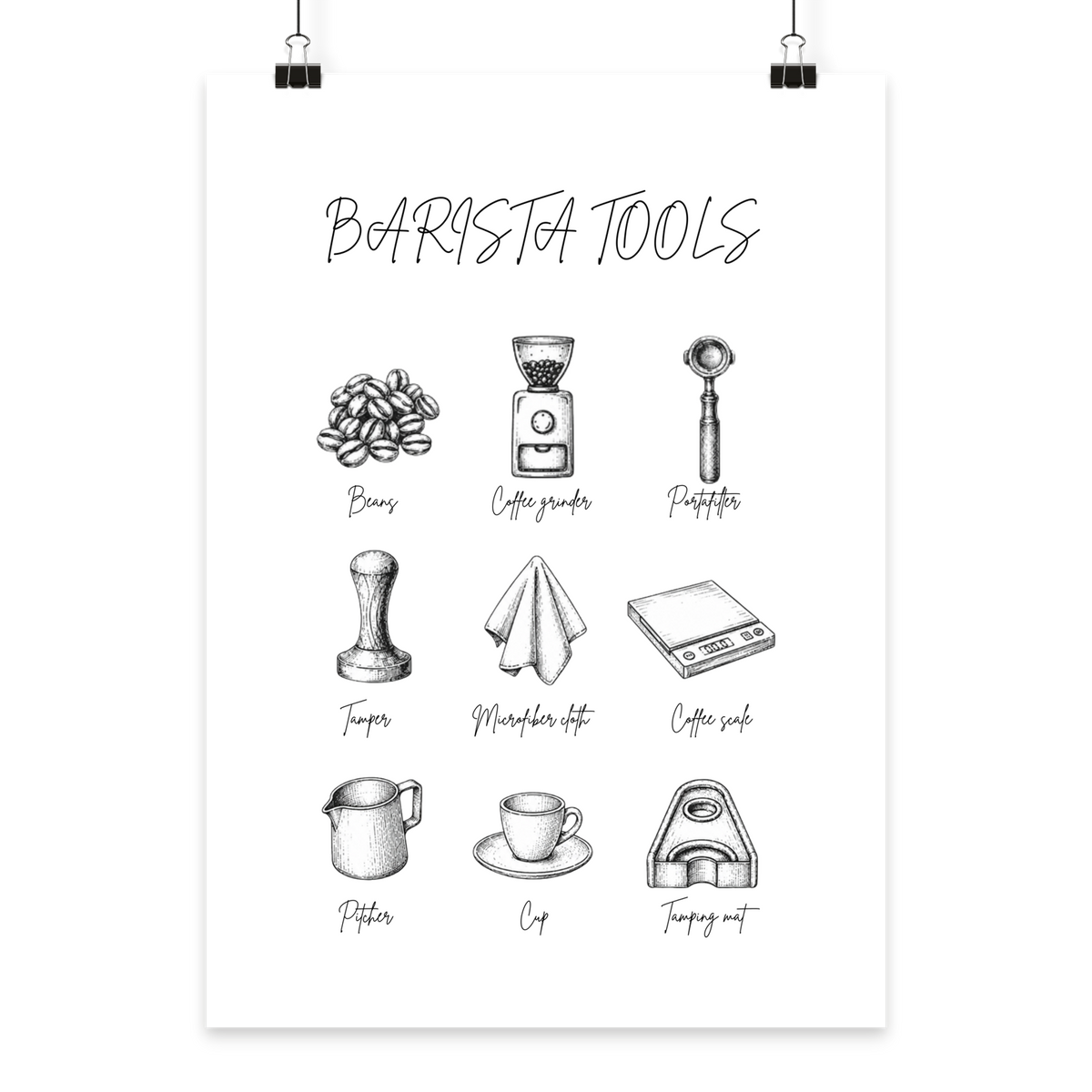 BARISTA TOOLS - Poster Din A3 (hoch)